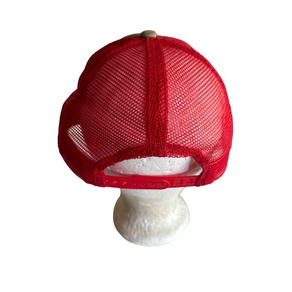 Lucky 7 USA Shark Embroidered Red & Black Trucker Hat Adjustable - Picture 3 of 8
